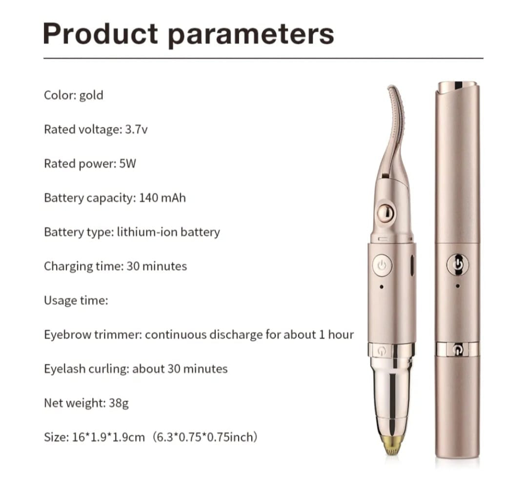 Two-in-one Eyelash curling & Eyebrow shaping