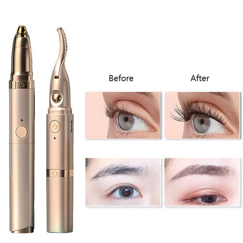 Two-in-one Eyelash curling &amp; Eyebrow shaping