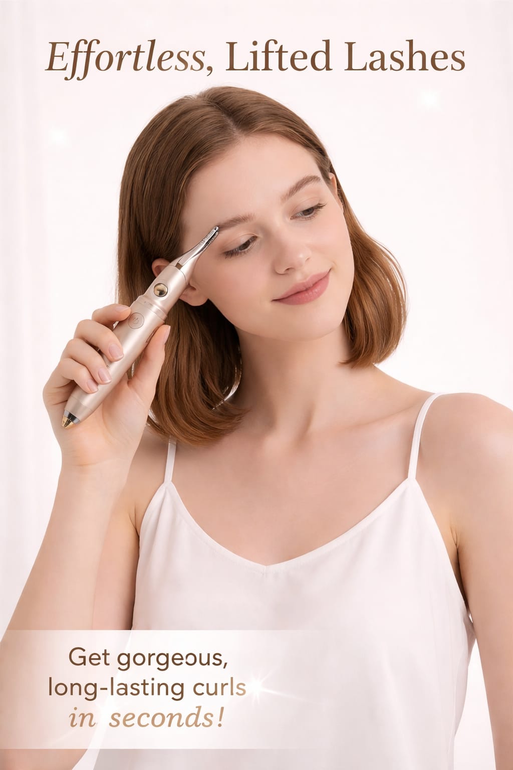 Two-in-one Eyelash curling &amp; Eyebrow shaping