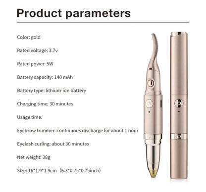 Two-in-one Eyelash curling &amp; Eyebrow shaping
