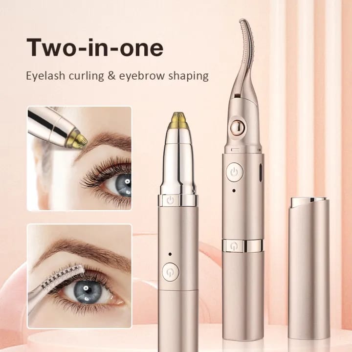 Two-in-one Eyelash curling &amp; Eyebrow shaping