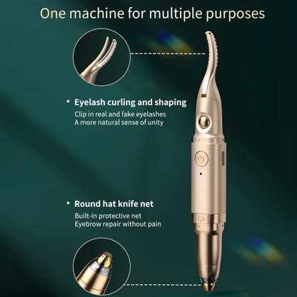 Two-in-one Eyelash curling &amp; Eyebrow shaping