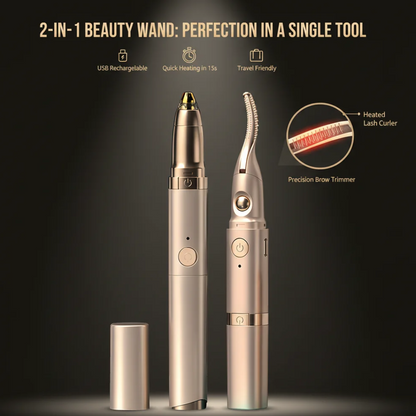Two-in-one Eyelash curling &amp; Eyebrow shaping